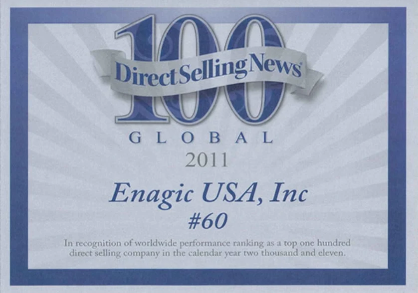 Direct Selling News Global 100 · 2011 · Enagic USA, Inc. #60